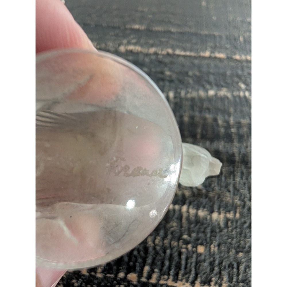 Lalique Rooster Stamp Signed Frosted Glass Statue France 2.5" RARE *READ* - Picture 7 of 11